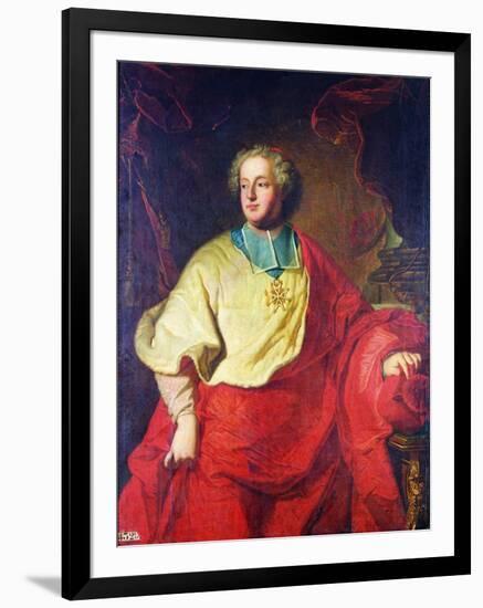 Portrait of Armand Gaston Maximilien de Rohan-Hyacinthe Rigaud-Framed Giclee Print