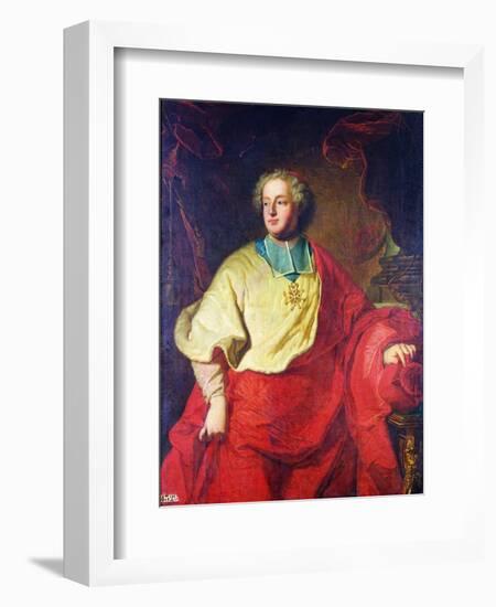 Portrait of Armand Gaston Maximilien de Rohan-Hyacinthe Rigaud-Framed Giclee Print