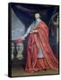 Portrait of Armand-Jean Du Plessis, Cardinal Richelieu-Philippe De Champaigne-Framed Stretched Canvas