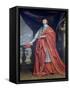 Portrait of Armand-Jean Du Plessis, Cardinal Richelieu-Philippe De Champaigne-Framed Stretched Canvas