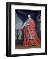 Portrait of Armand-Jean Du Plessis, Cardinal Richelieu-Philippe De Champaigne-Framed Giclee Print