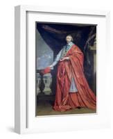 Portrait of Armand-Jean Du Plessis, Cardinal Richelieu-Philippe De Champaigne-Framed Giclee Print