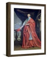 Portrait of Armand-Jean Du Plessis, Cardinal Richelieu-Philippe De Champaigne-Framed Giclee Print