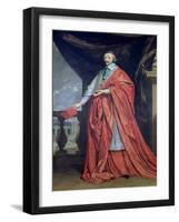 Portrait of Armand-Jean Du Plessis, Cardinal Richelieu-Philippe De Champaigne-Framed Giclee Print