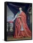 Portrait of Armand-Jean Du Plessis, Cardinal Richelieu-Philippe De Champaigne-Framed Stretched Canvas