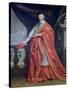 Portrait of Armand-Jean Du Plessis, Cardinal Richelieu-Philippe De Champaigne-Stretched Canvas