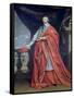 Portrait of Armand-Jean Du Plessis, Cardinal Richelieu-Philippe De Champaigne-Framed Stretched Canvas