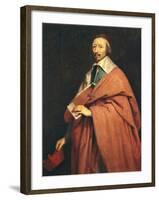 Portrait of Armand-Jean Du Plessis, Cardinal Richelieu-Philippe De Champaigne-Framed Art Print