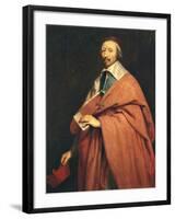 Portrait of Armand-Jean Du Plessis, Cardinal Richelieu-Philippe De Champaigne-Framed Art Print