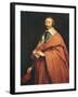 Portrait of Armand-Jean Du Plessis, Cardinal Richelieu-Philippe De Champaigne-Framed Art Print