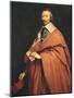 Portrait of Armand-Jean Du Plessis, Cardinal Richelieu-Philippe De Champaigne-Mounted Art Print