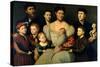 Portrait of Arrigo Licinio and His Family-Bernardino Licinio-Stretched Canvas