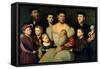 Portrait of Arrigo Licinio and His Family-Bernardino Licinio-Framed Stretched Canvas