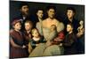 Portrait of Arrigo Licinio and His Family-Bernardino Licinio-Mounted Giclee Print