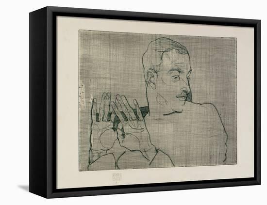 Portrait of Arthur Roessler, 1914-Egon Schiele-Framed Stretched Canvas