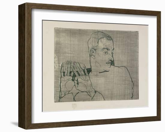 Portrait of Arthur Roessler, 1914-Egon Schiele-Framed Giclee Print