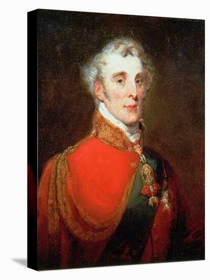 Portrait of Arthur Wellesley, 1st Duke of Wellington (1769-1852) Wearing the Order of the Golden…-John Robert Wildman-Stretched Canvas