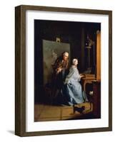 Portrait of Artist and His Wife at Spinet-Johann Heinrich Tischbein-Framed Giclee Print