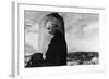 Portrait of Artist Georgia O'Keeffe Sitting on the Roof of Her Ghost Ranch Home-John Loengard-Framed Photographic Print