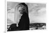 Portrait of Artist Georgia O'Keeffe Sitting on the Roof of Her Ghost Ranch Home-John Loengard-Framed Premium Photographic Print
