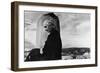 Portrait of Artist Georgia O'Keeffe Sitting on the Roof of Her Ghost Ranch Home-John Loengard-Framed Photographic Print