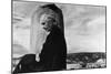 Portrait of Artist Georgia O'Keeffe Sitting on the Roof of Her Ghost Ranch Home-John Loengard-Mounted Photographic Print