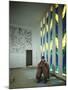 Portrait of Artist Henri Matisse in Chapel He Created, Tiles on Wall Depict Stations of the Cross-Dmitri Kessel-Mounted Premium Photographic Print