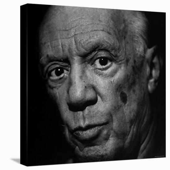 Portrait of Artist Pablo Picasso-Gjon Mili-Stretched Canvas