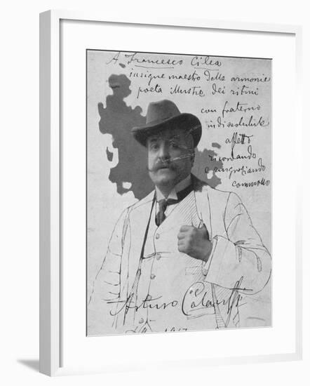 Portrait of Arturo Colautti, 1917, Photograph-null-Framed Giclee Print