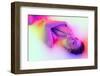 Portrait of Attractive Young Girl in Milk Bath with Soft Glowing in White-Pink Neon Light. Copyspac-master1305-Framed Photographic Print
