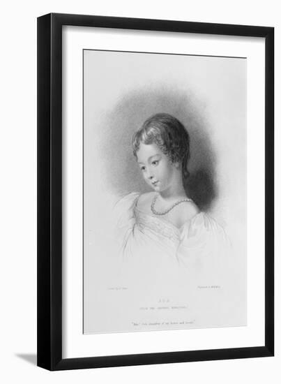 Portrait of Augusta Ada Byron-Frank Stone-Framed Giclee Print