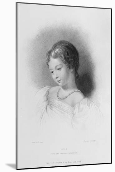 Portrait of Augusta Ada Byron-Frank Stone-Mounted Giclee Print