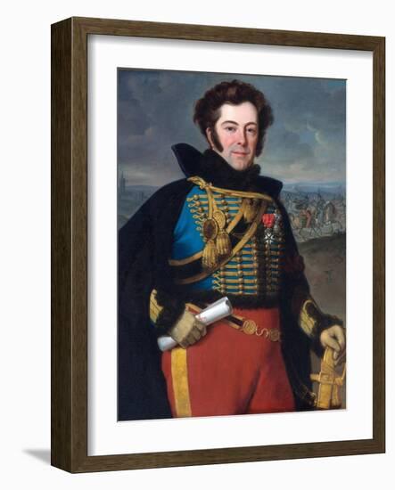 Portrait of Auguste-Frederic Bonamour, Marquis De Talhouet (1788-1842) (Talhouet-Bonamour)  Peintu-Horace Vernet-Framed Giclee Print