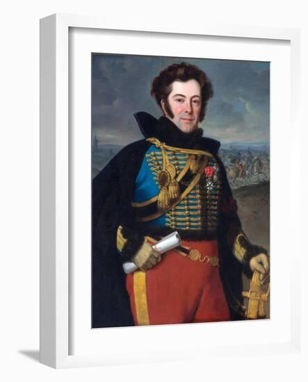 Portrait of Auguste-Frederic Bonamour, Marquis De Talhouet (1788-1842) (Talhouet-Bonamour)  Peintu-Horace Vernet-Framed Giclee Print