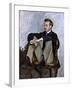 Portrait of Auguste Renoir (1841-1919), 1867-Frederic Bazille-Framed Giclee Print