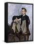 Portrait of Auguste Renoir (1841-1919), 1867-Frederic Bazille-Framed Stretched Canvas