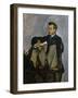 Portrait of Auguste Renoir 1867-Frederic Bazille-Framed Art Print