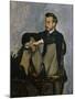 Portrait of Auguste Renoir 1867-Frederic Bazille-Mounted Art Print