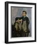 Portrait of Auguste Renoir 1867-Frederic Bazille-Framed Art Print