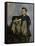 Portrait of Auguste Renoir 1867-Frederic Bazille-Framed Stretched Canvas