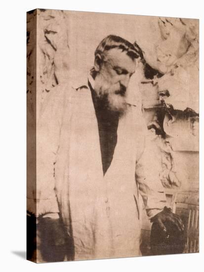 Portrait of Auguste Rodin,1905-Eugene Atget-Stretched Canvas