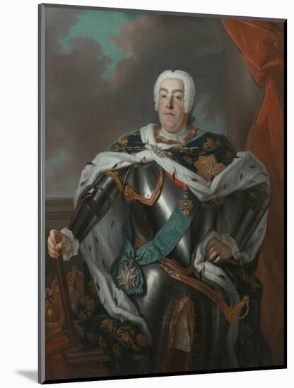 Portrait of Augustus III of Poland-Louis de Silvestre-Mounted Giclee Print