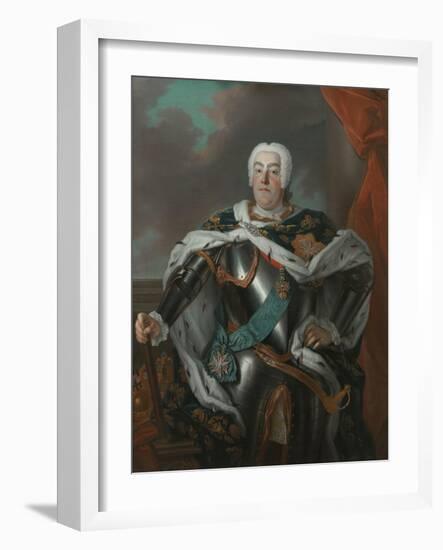 Portrait of Augustus III of Poland-Louis de Silvestre-Framed Giclee Print