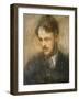 Portrait of Augustus John. R.A. (1878-1961), Bust Length, in a Dark Grey Smock and Neckerchief-Ambrose Mcevoy-Framed Giclee Print