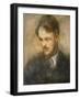 Portrait of Augustus John. R.A. (1878-1961), Bust Length, in a Dark Grey Smock and Neckerchief-Ambrose Mcevoy-Framed Giclee Print