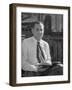 Portrait of Author Alberto Moravia-Alfred Eisenstaedt-Framed Photographic Print