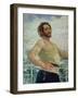 Portrait of Author Leonid Andreev-Ilya Efimovich Repin-Framed Giclee Print