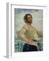 Portrait of Author Leonid Andreev-Ilya Efimovich Repin-Framed Giclee Print