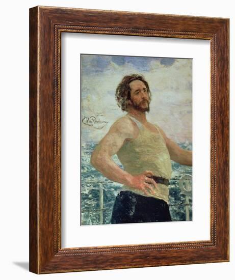 Portrait of Author Leonid Andreev-Ilya Efimovich Repin-Framed Giclee Print