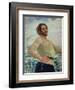 Portrait of Author Leonid Andreev-Ilya Efimovich Repin-Framed Giclee Print